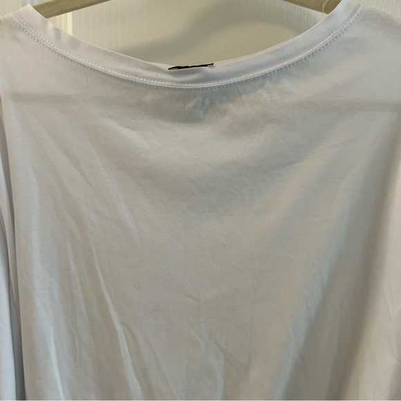 Anthropologie postmark white half sleeve oversized cropped top size small - Picture 9 of 11